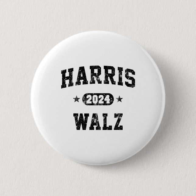 Wahl 2024 für Kamala Harris Tim Wal Button (Vorderseite)