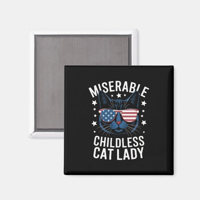 Wahl 2024 Kinderlose Katzen Frauen Frauenstimmen Magnet (Vorderseite/Rückseite)