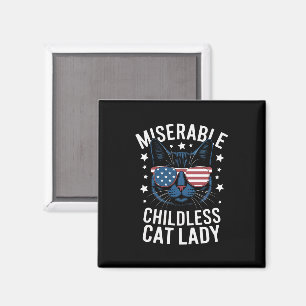 Wahl 2024 Kinderlose Katzenlady Feministische Abst Magnet