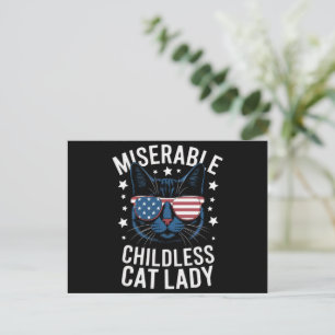 Wahl 2024 Kinderlose Katzenlady Feministische Abst Postkarte