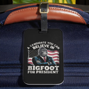 Wahl 2024 Lustige Stimme Sasquatch USA Gepäckanhänger