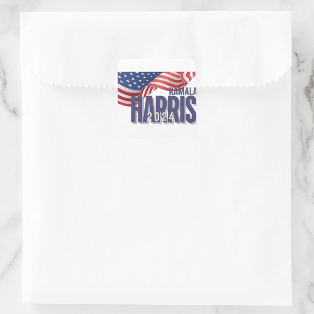 Wahl 2024 quadratischer aufkleber (Tasche)