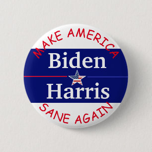 Wahl Biden und Harris American Flag 2020 Button