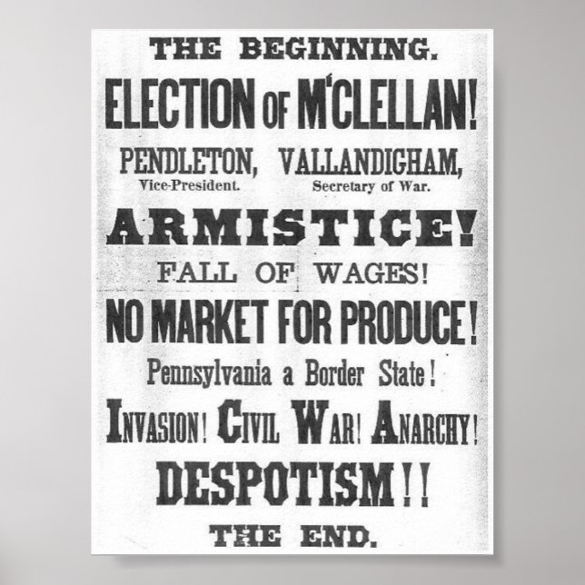 Wahl-Breitseite 1864 Poster (Vorne)
