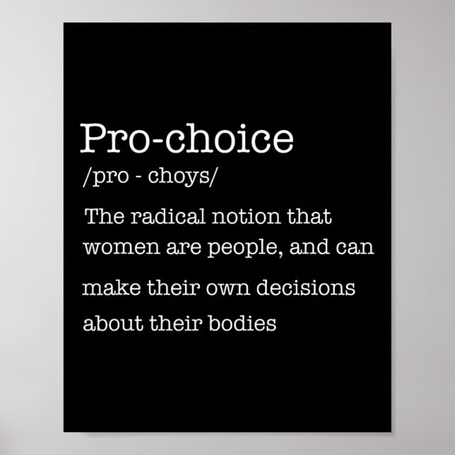 Wahl Definition Frauenrechte radikale Feministin Poster (Vorne)