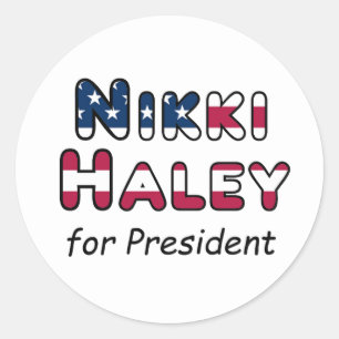 Wahl der USA Haley zum Präsidenten Runder Aufkleber