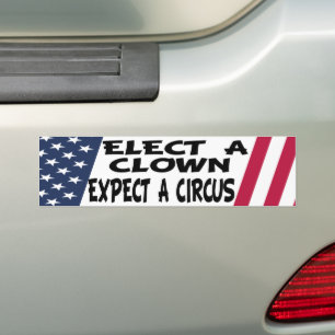 Wahl eines Clowns erwarten einen Circus Anti-Trump Autoaufkleber