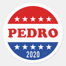Wahl für die Wahlen von Pedro 2020 Runder Aufkleber