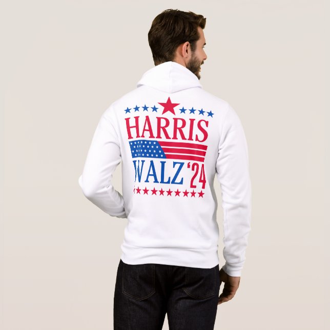 Wahl Harris und Walz 2024 Hoodie (Schwarz voll)