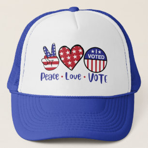 Wahl in den USA - Liebe des Friedens, Wahltag Truckerkappe