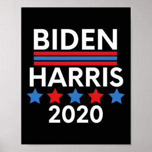 Wahl Joe Biden Kamala Harris Red White und Blu Poster