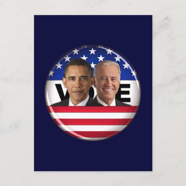 Wahl Obama und Biden Postkarte (Vorderseite)