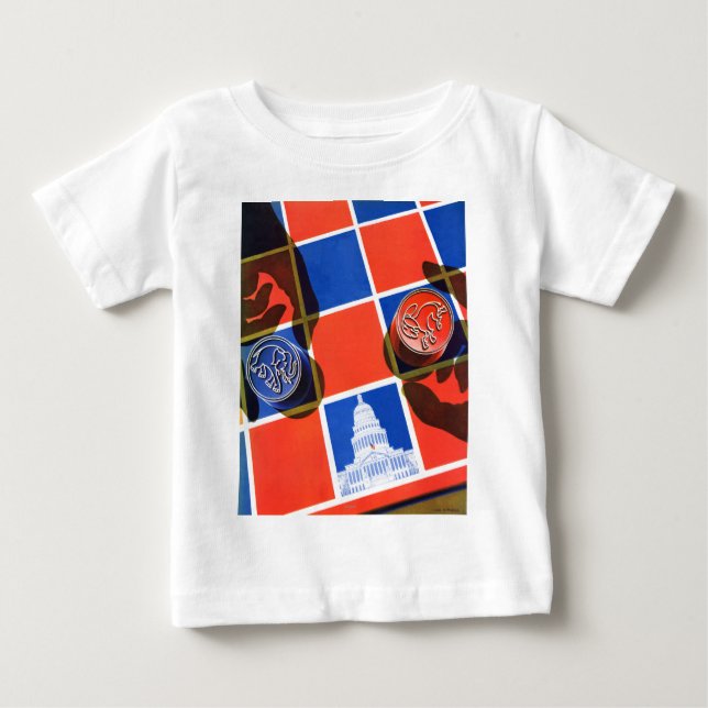 Wahl-Schachbrett Baby T-shirt (Vorderseite)