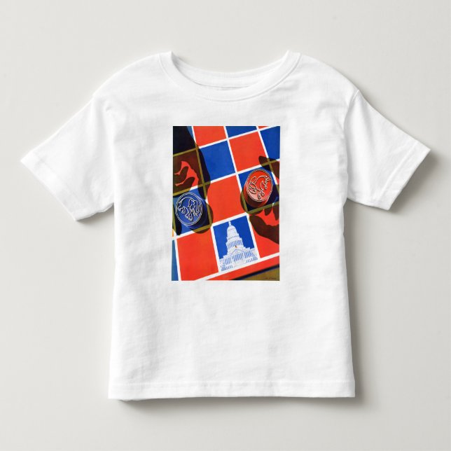 Wahl-Schachbrett Kleinkind T-shirt (Vorderseite)