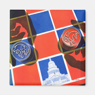 Wahl-Schachbrett Magnet