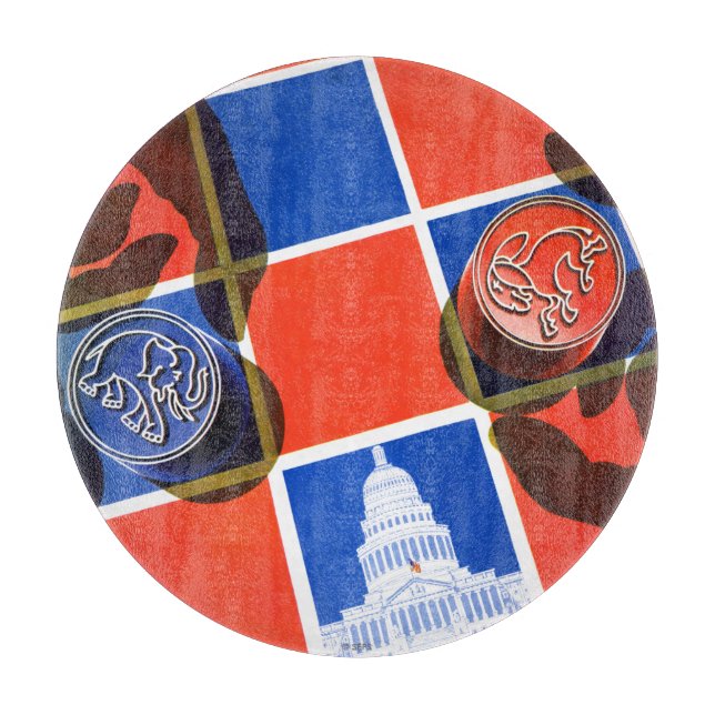 Wahl-Schachbrett Schneidebrett (Vorderseite)