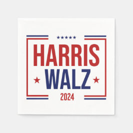 Wahl von Harris Walz Serviette