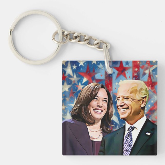 Wahl von Präsident Biden und Vizepräsident Harris  Schlüsselanhänger (Vorderseite)