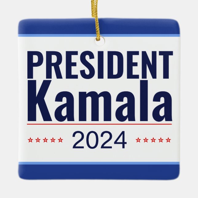 Wahl von Präsident Kamala 2024 Keramikornament (Vorderseite)