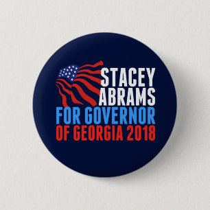 Wahl von Stacey Abrams für den georgischen Gouvern Button