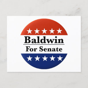 Wahl von Tammy Baldwin zum Senat 2024 Postkarte