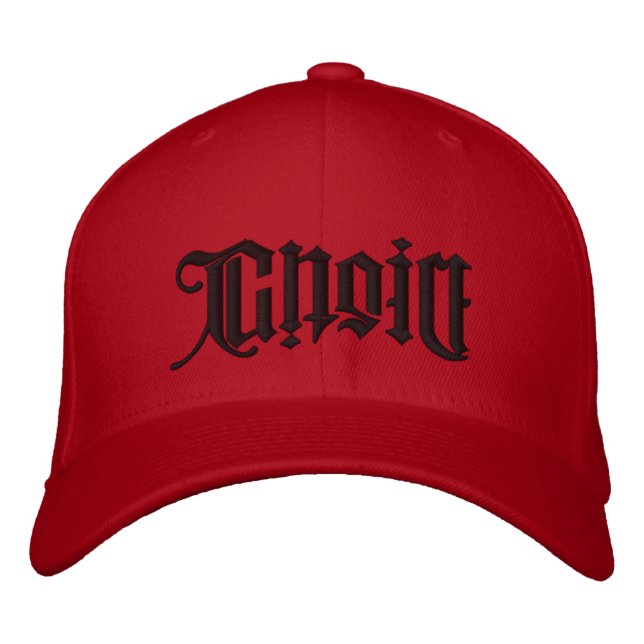 Wahl/Ziel Ambigram Lid Bestickte Kappe (Vorderseite)