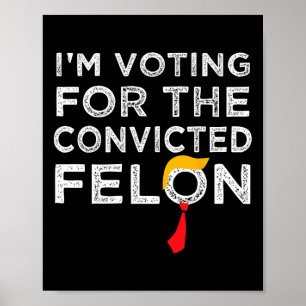 Wahlberechtigter Felon 2024 - Trump 2024 verurteil Poster