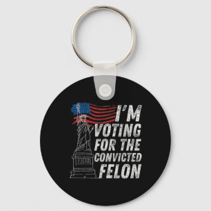 Wahlberechtigter Felon Funny Pro Trump 2024 Schlüsselanhänger