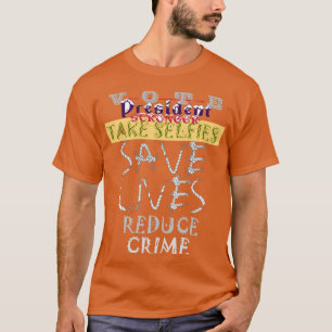 Wähle 4 Biden Mach Selfie Rette Leben Reduziere Kr T-Shirt