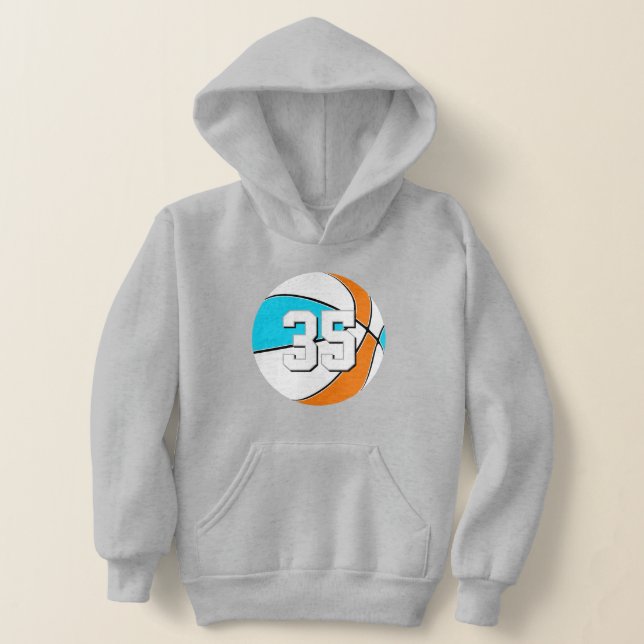 Wähle BELIEBIGE Teamfarben mit der Rückennummer Ba Hoodie (Ablage )