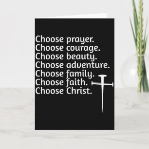 Wähle Christus Gebet Mut Schönheit Familie, Advent Karte