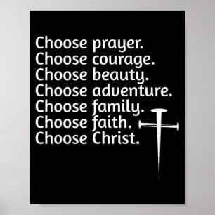 Wähle Christus Gebet Mut Schönheit Familie, Advent Poster