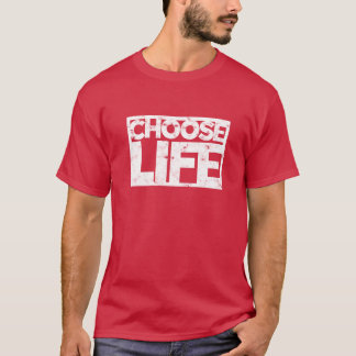 WÄHLE DAS LEBEN 80er Retro-Motivation T-Shirt