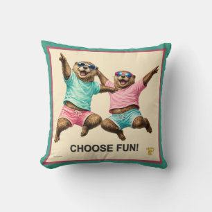 Wähle das lustige Otter-Duo Kissen