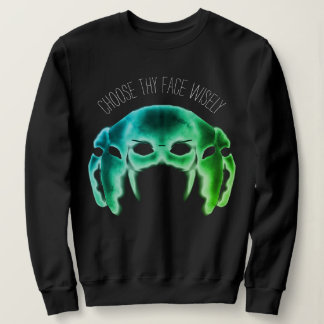 Wähle Dein Gesicht Rein grünes Geistergesicht-Swea Sweatshirt