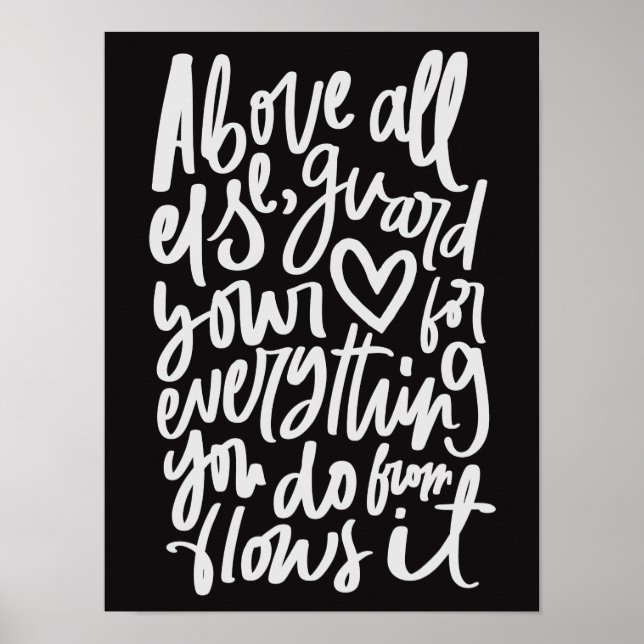 Wähle dein Heart Bible Scripture Poster (Vorne)