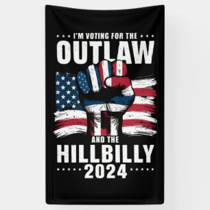 Wähle den Outlaw und den Hillbilly 2024 USA Banner