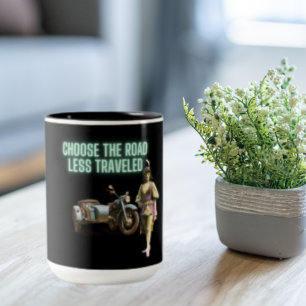 Wähle den weniger befahrenen Weg Campy Zweifarbige Tasse