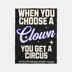 Wähle einen Clown, bekomme einen Zirkus Trump Kabi Fleecedecke