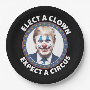 Wähle einen Clown, erwarte einen Zirkus lustige Po Pappteller