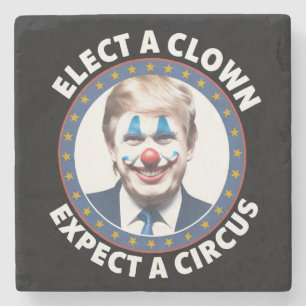 Wähle einen Clown, erwarte einen Zirkus lustige Po Steinuntersetzer