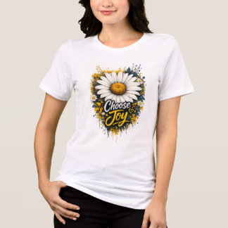 Wähle Freude Gänseblümchen-Blumen Inspirierendes T Tri-Blend Shirt