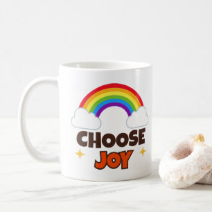 Wähle Freude - Regenbogen-Tasse Kaffeetasse