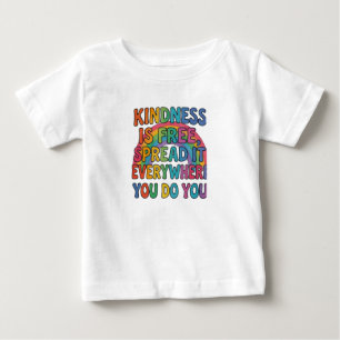 Wähle Glück – Farbige positive Zitatgestaltung Baby T-shirt