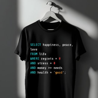 WÄHLE Glück SQL Programmierer  T-Shirt