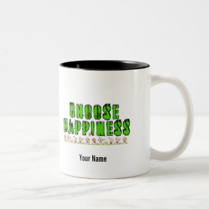 Wähle Glücklichsein. CHPNS02 Zweifarbige Tasse