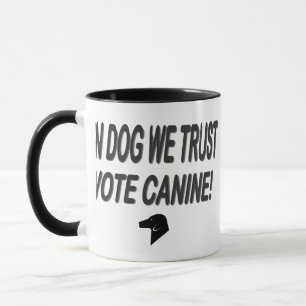 Wähle Hund mit schwarzem Text Tasse