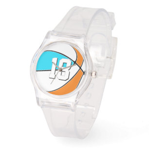 Wähle IRGENDEINE Teamfarben mit Trikotnummer Baske Armbanduhr