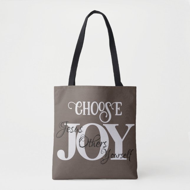 Wähle Joy Jesus, andere, Du selbst Tasche (Vorderseite)