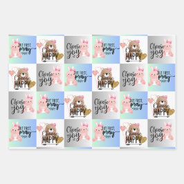 Wähle Joy; wähle Glück; bete aber Wrapping Paper Geschenkpapier Set